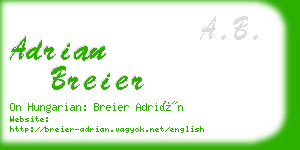 adrian breier business card